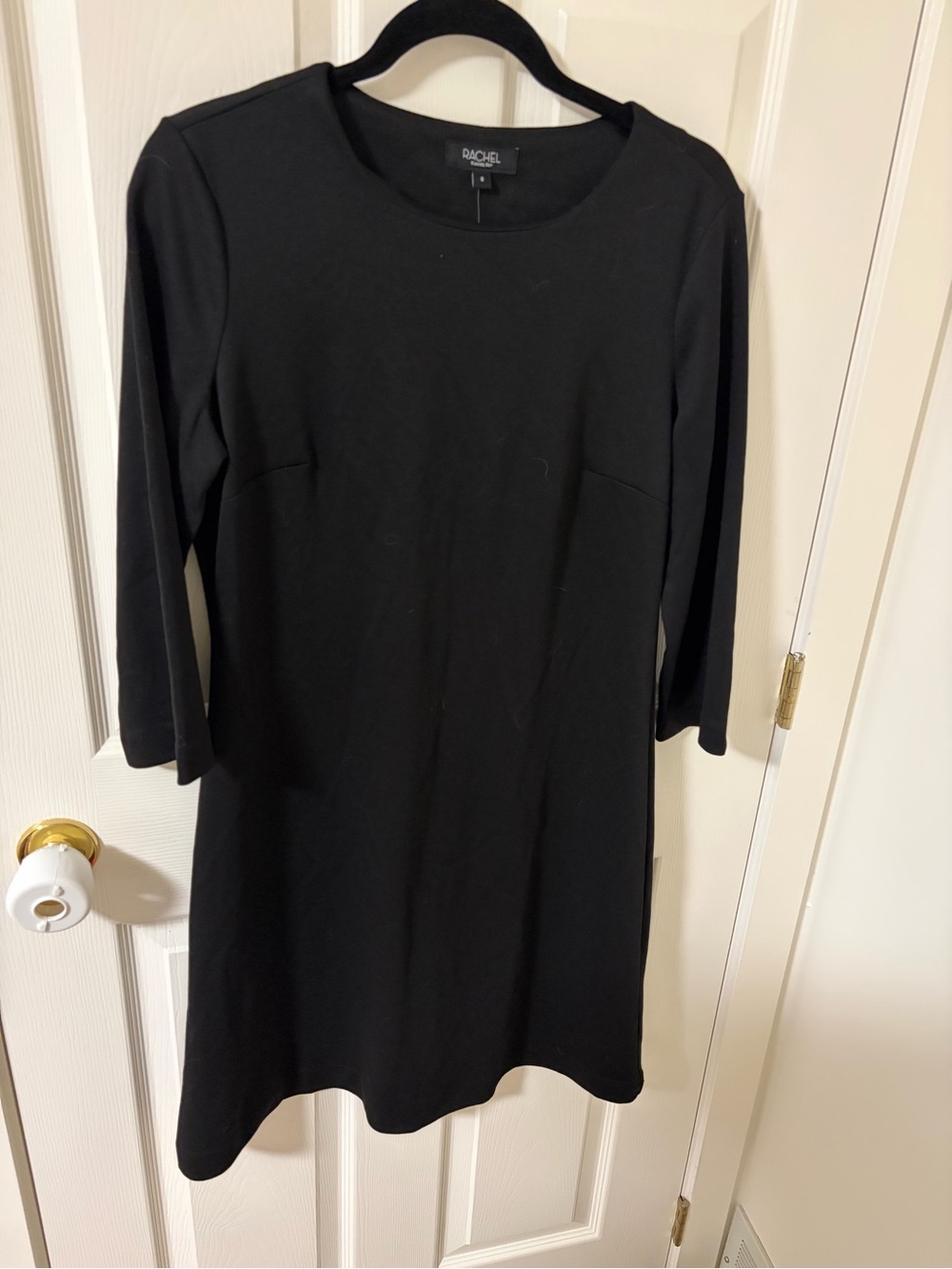 RACHEL Rachel Roy Black Long-Sleeve A-Line Dress